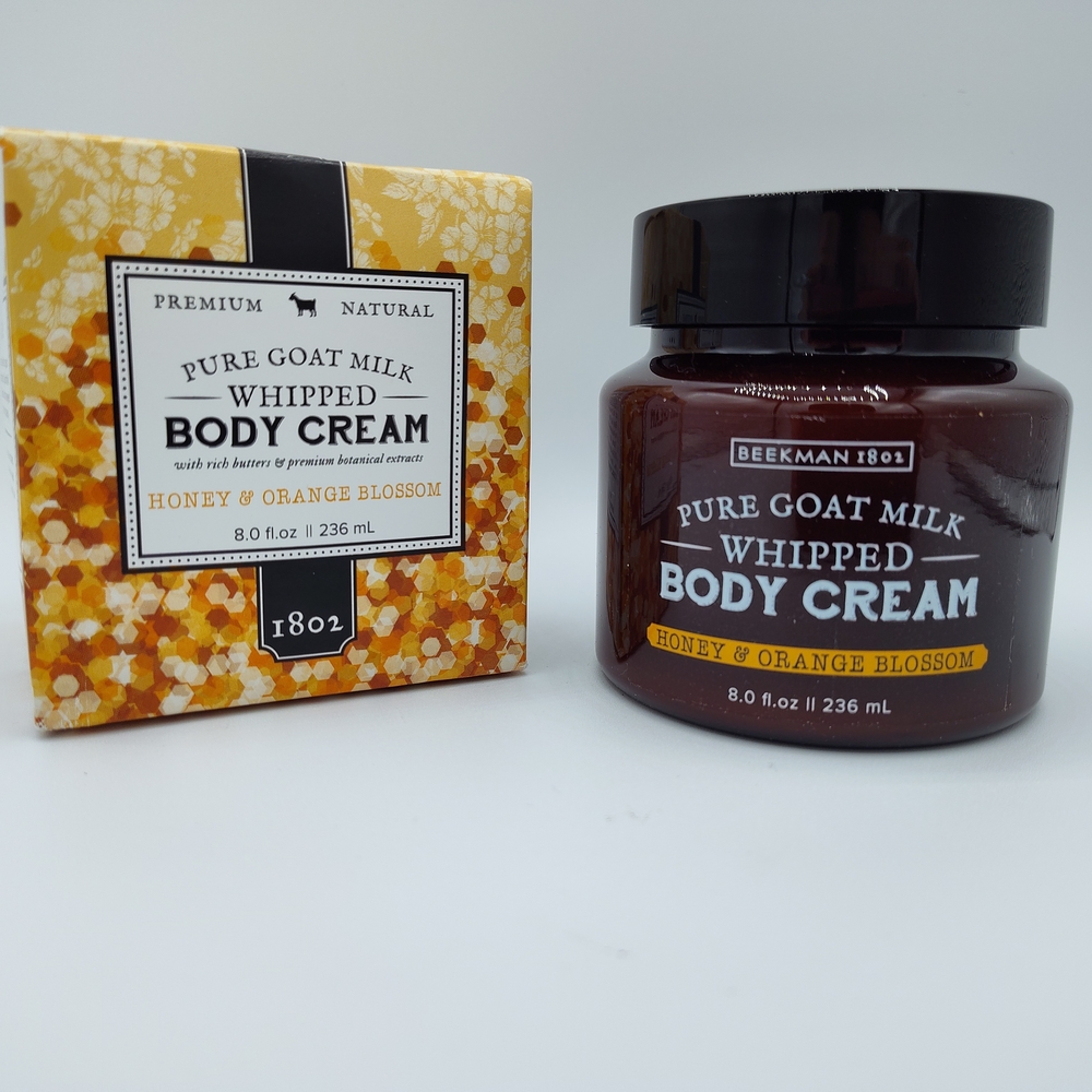 Beekman 1802 Pure Goat Milk Whipped Body Cream 🐝 Honey & Orange Blossom 8oz NIB